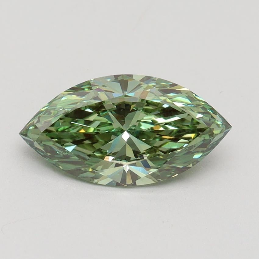 1.50 Ct. Fancy Vivid Green Marquise Lab Grown Diamond