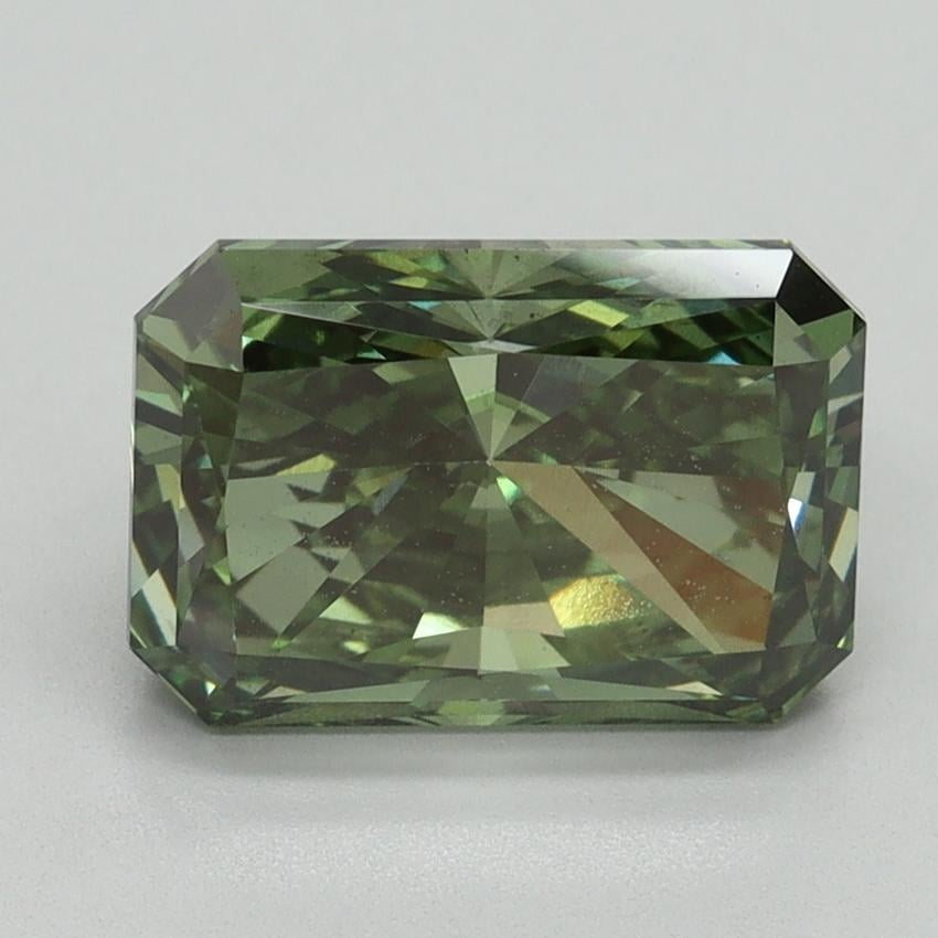 3.04 Ct. Fancy Vivid Pacific Green Radiant Lab Grown Diamond