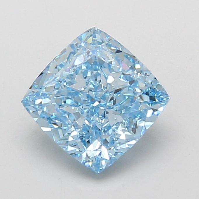 2.04 Ct. Fancy Vivid Blue Cushion Lab Grown Diamond