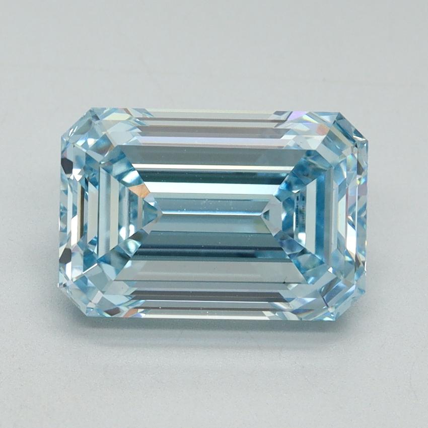 3.51 Ct. Fancy Intense Blue Emerald Lab Grown Diamond