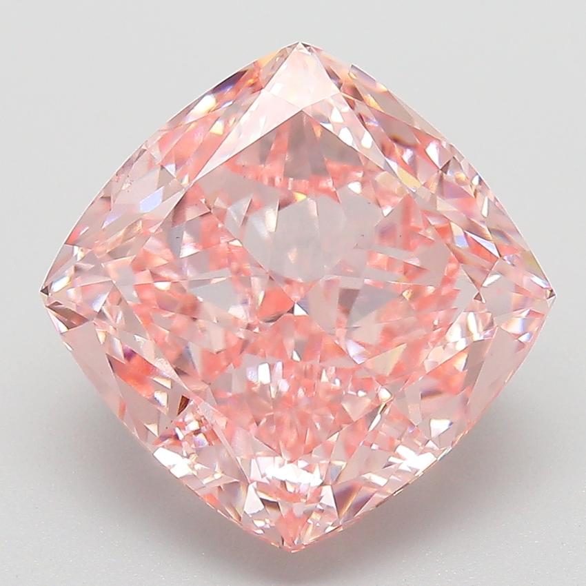 7.06 Ct. Fancy Intense  Pink Cushion Lab Grown Diamond