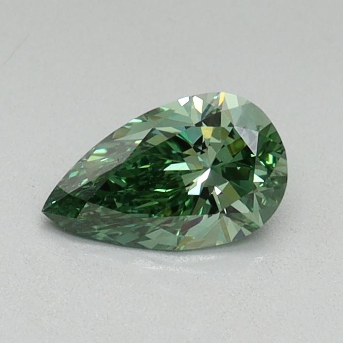 0.41 Ct. Fancy Vivid Pacific Green Pear Lab Grown Diamond