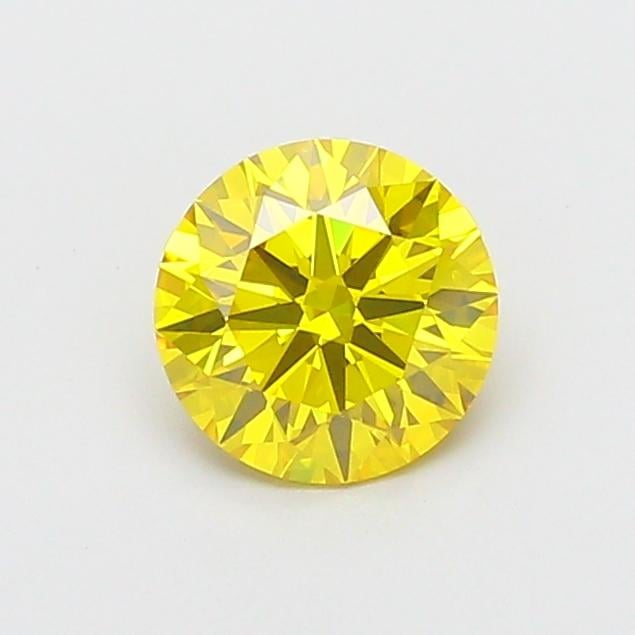 1.37 Ct. Fancy Vivid  Yellow Round Lab Grown Diamond