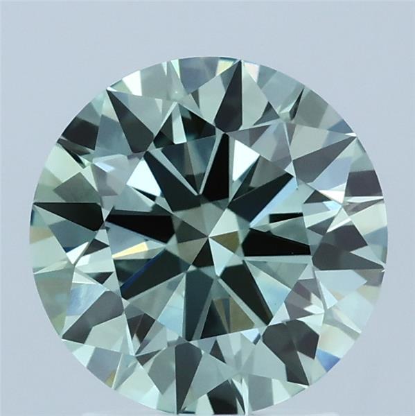 2.05 Ct. Fancy Vivid Green Round Lab Grown Diamond