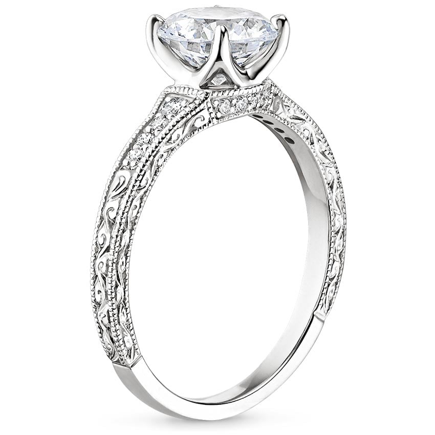 18K White Gold Luxe Hudson Diamond Ring (1/10 ct. tw.), large side view