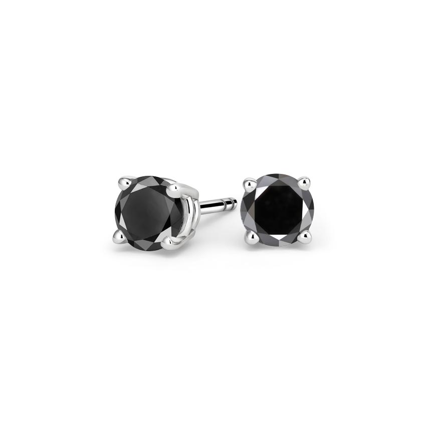 1 ct tw black diamond earrings