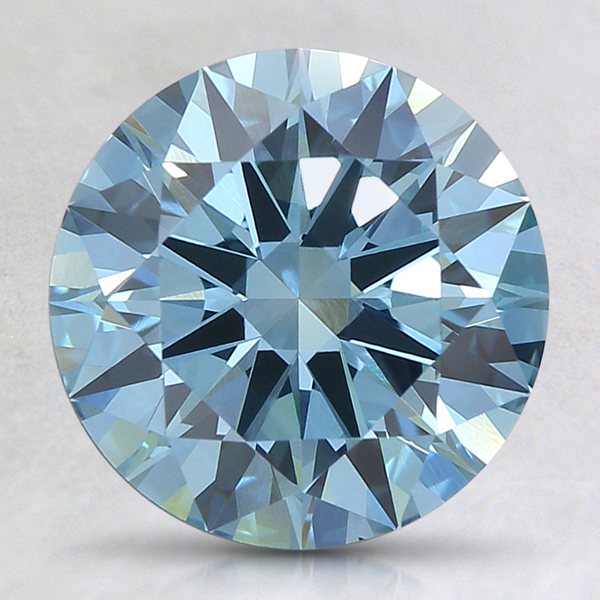2.26 Ct. Fancy Intense Blue Round Lab Created Diamond