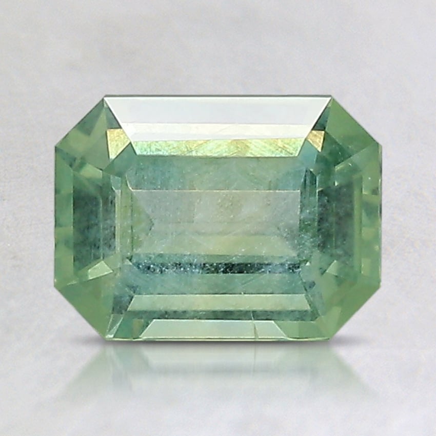 7.6x5.7mm Unheated Green Emerald Montana Sapphire