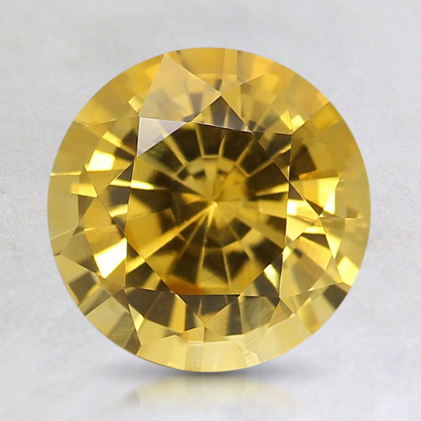 7.9mm Yellow Round Sapphire