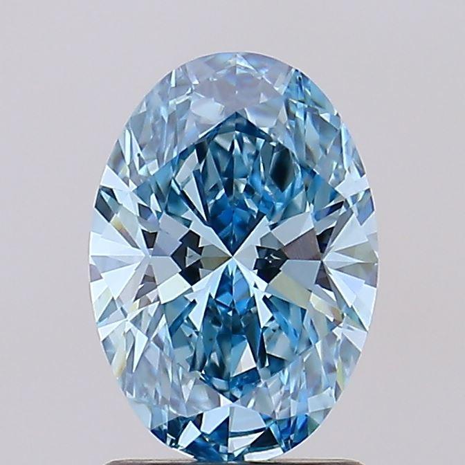 1.50 Ct. Fancy Vivid Blue Oval Lab Grown Diamond