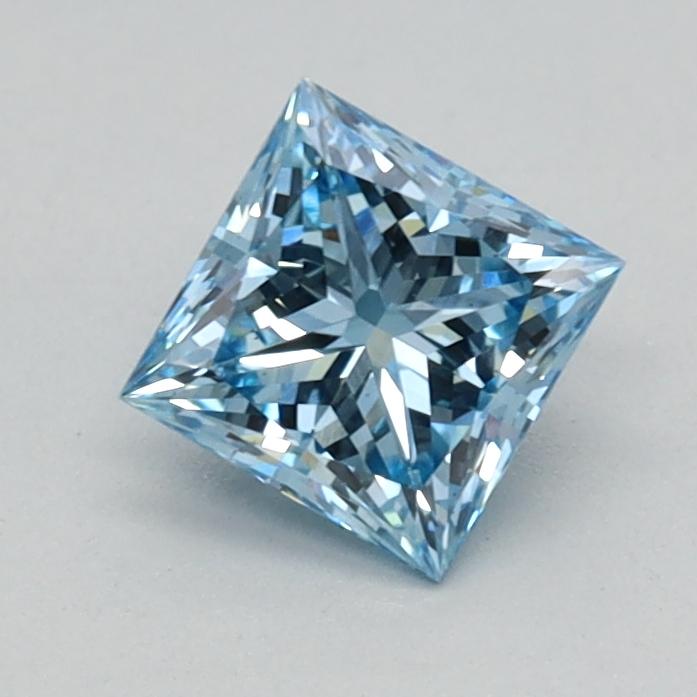 0.52 Ct. Fancy Vivid Blue Princess Lab Grown Diamond