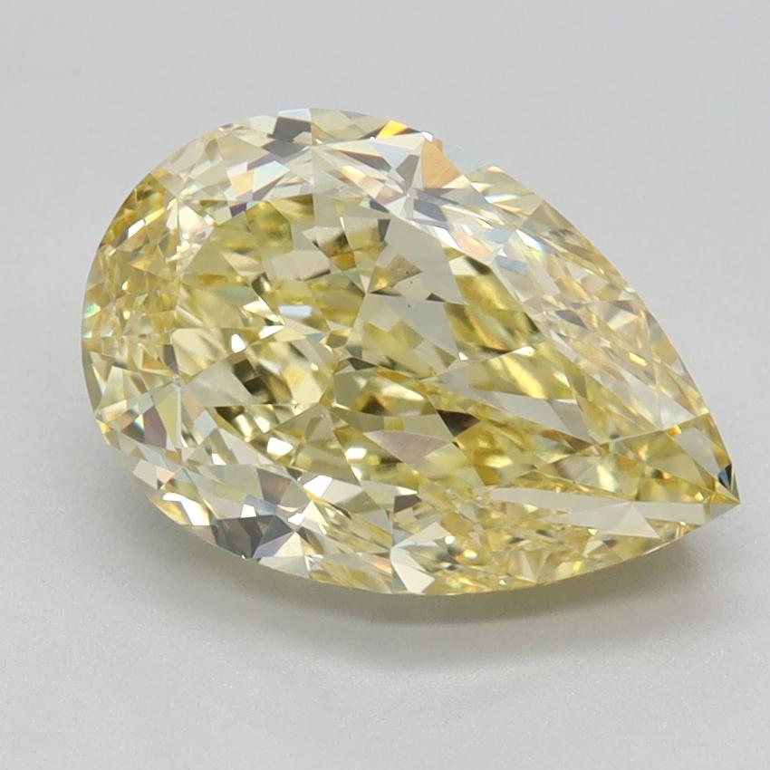 2.69 Ct. Fancy Intense Yellow Pear Lab Grown Diamond