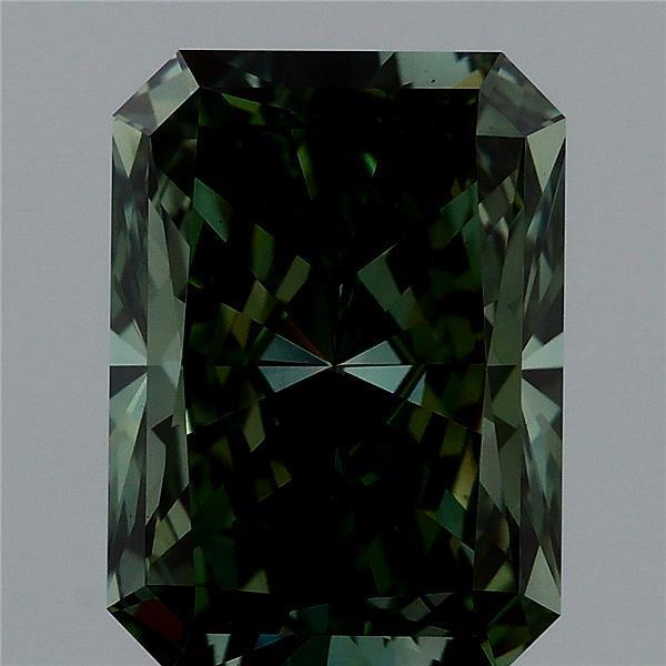 3.00 Ct. Fancy Vivid Green Radiant Lab Grown Diamond