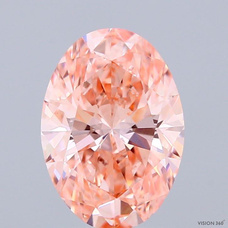 2.01 Ct. Fancy Vivid Pink Oval Lab Grown Diamond