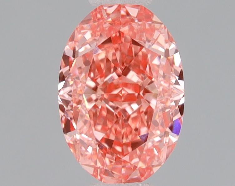 0.64 Ct. Fancy Vivid Pink Oval Lab Grown Diamond