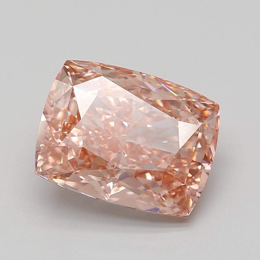 9.06 Ct. Fancy Vivid Pink Cushion Lab Grown Diamond