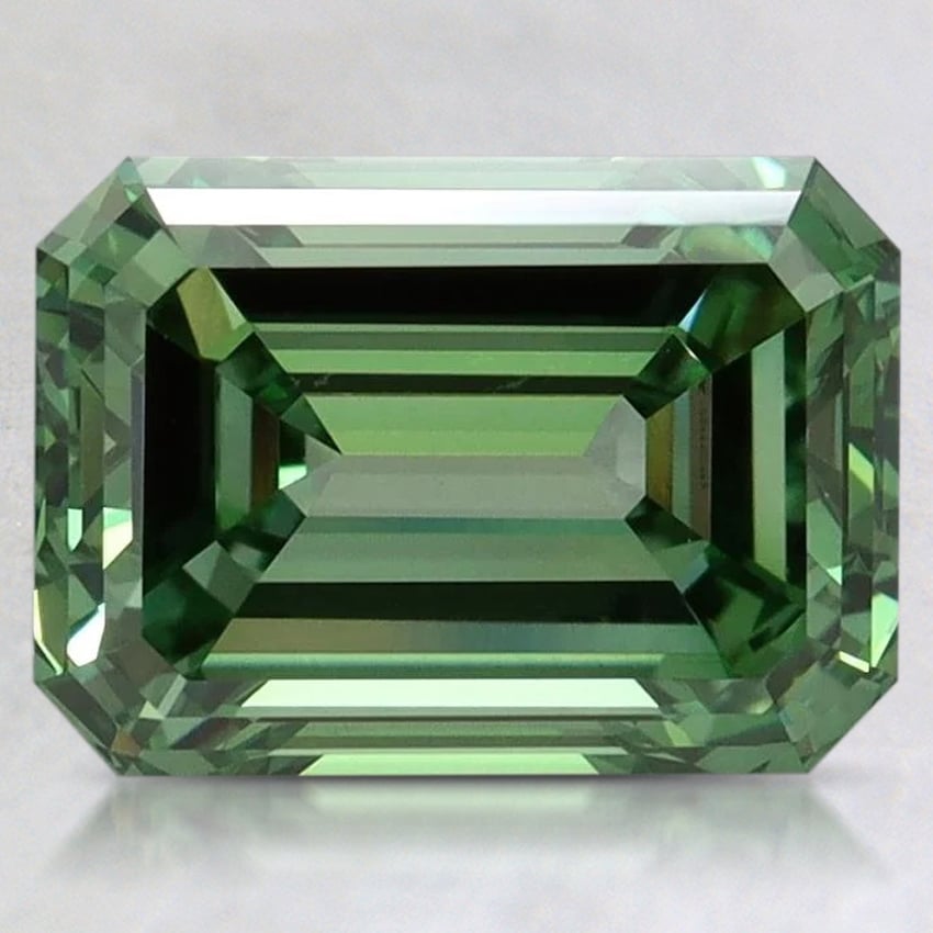 3.10 Ct. Fancy Vivid Pacific Green Emerald Lab Grown Diamond