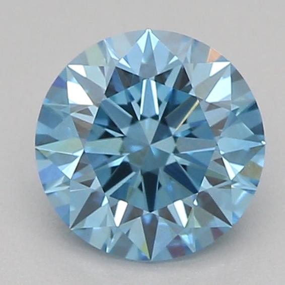 0.52 Ct. Fancy Vivid Blue Round Lab Grown Diamond