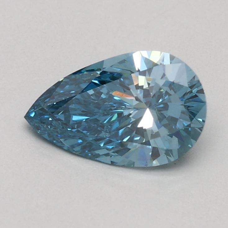 0.55 Ct. Fancy Vivid Blue Pear Lab Grown Diamond