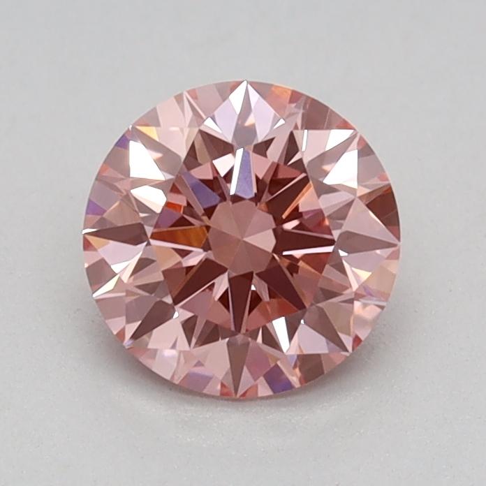 0.58 Ct. Fancy Vivid Pink Round Lab Grown Diamond