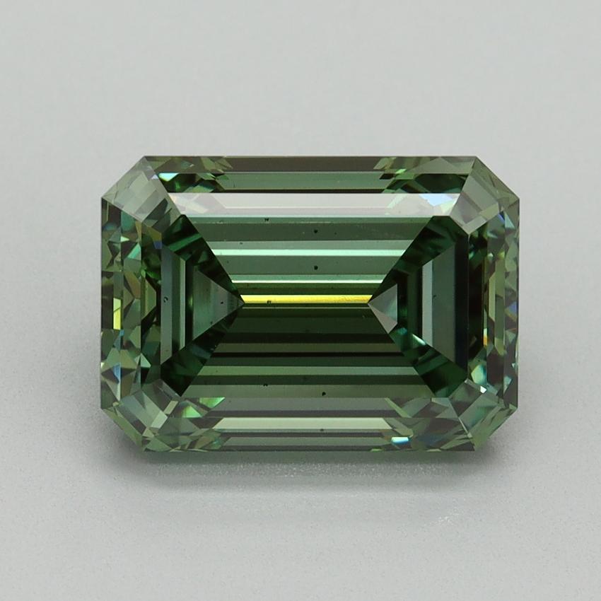 4.07 Ct. Fancy Vivid Green Emerald Lab Grown Diamond