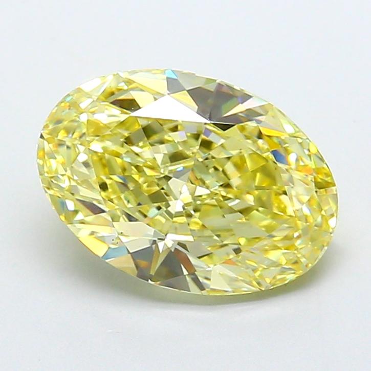 4.08 Ct. Fancy Yellow Oval Lab Grown Diamond