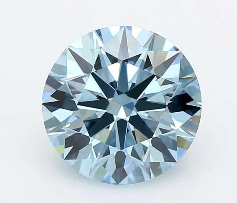 2.98 Ct. Fancy Vivid  Blue Round Lab Grown Diamond