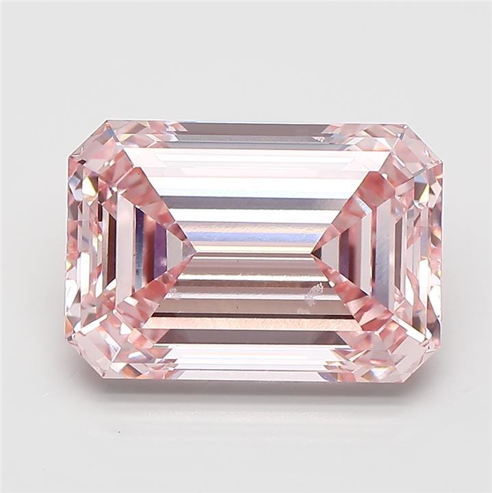8.11 Ct. Fancy Intense  Pink Emerald Lab Grown Diamond