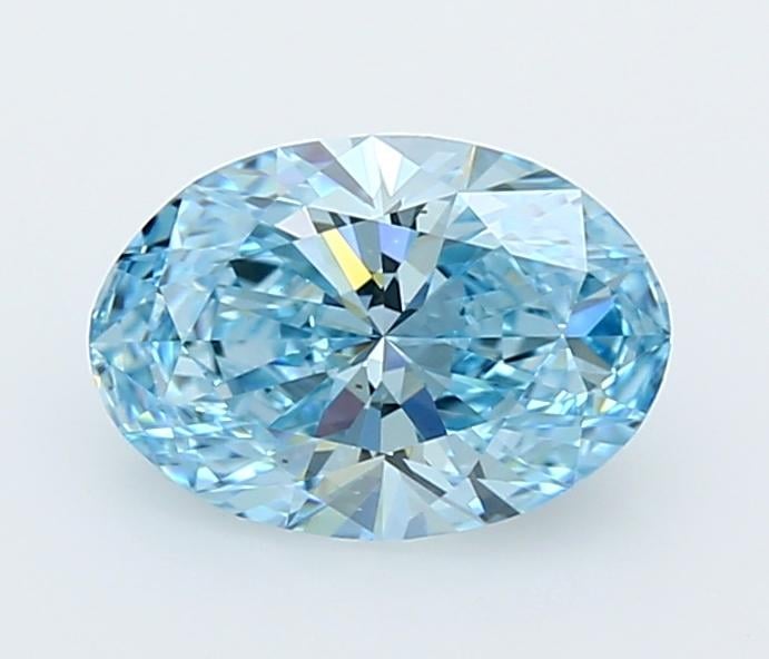 1.71 Ct. Fancy Vivid  Blue Oval Lab Grown Diamond