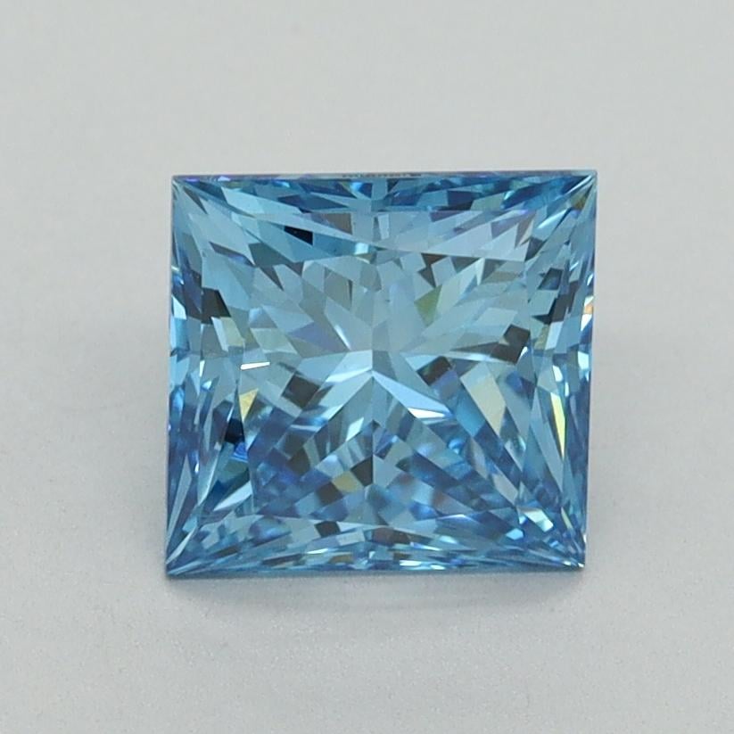 1.55 Ct. Fancy Vivid Blue Princess Lab Grown Diamond