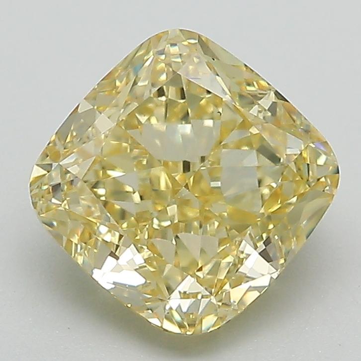 2.53 Ct. Fancy Intense  Yellow Cushion Lab Grown Diamond