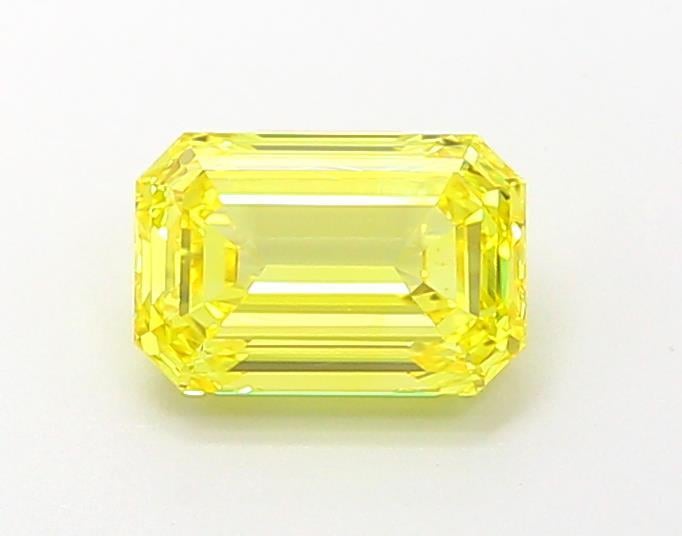1.21 Ct. Fancy Vivid  Yellow Emerald Lab Grown Diamond