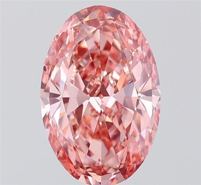 2.85 Ct. Fancy Vivid  Pink Oval Lab Grown Diamond