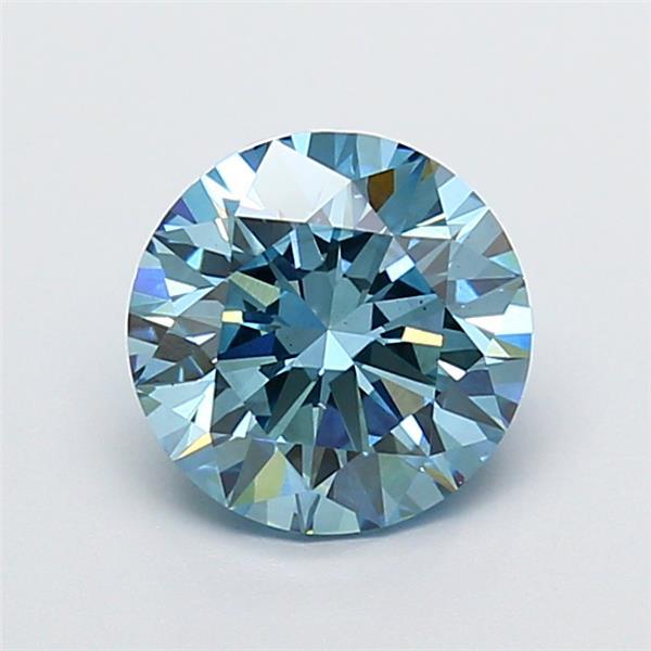 2.24 Ct. Fancy Vivid Blue Round Lab Grown Diamond