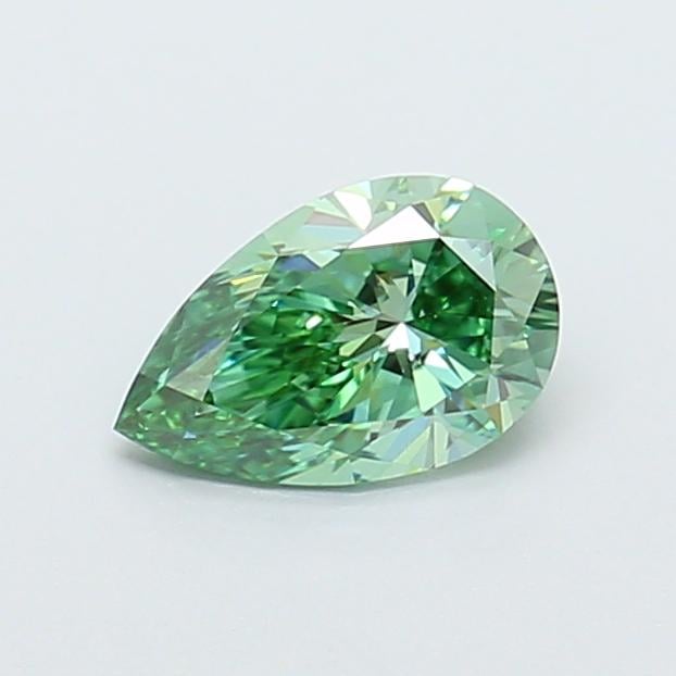 0.94 Ct. Fancy Vivid Green Pear Lab Grown Diamond