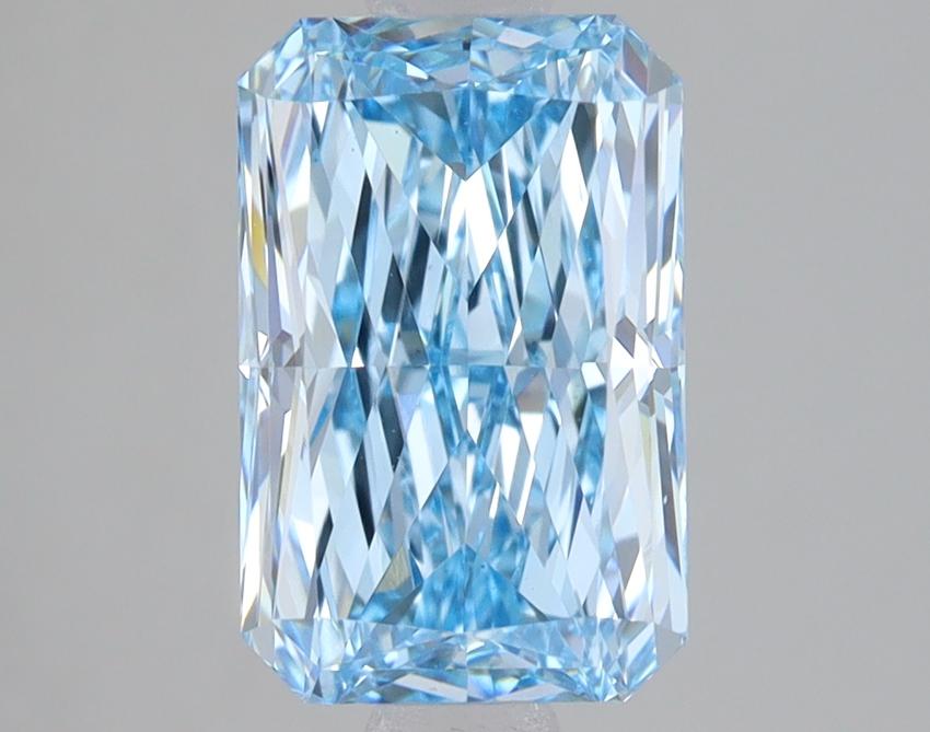 2.10 Ct. Fancy Vivid Blue Radiant Lab Grown Diamond