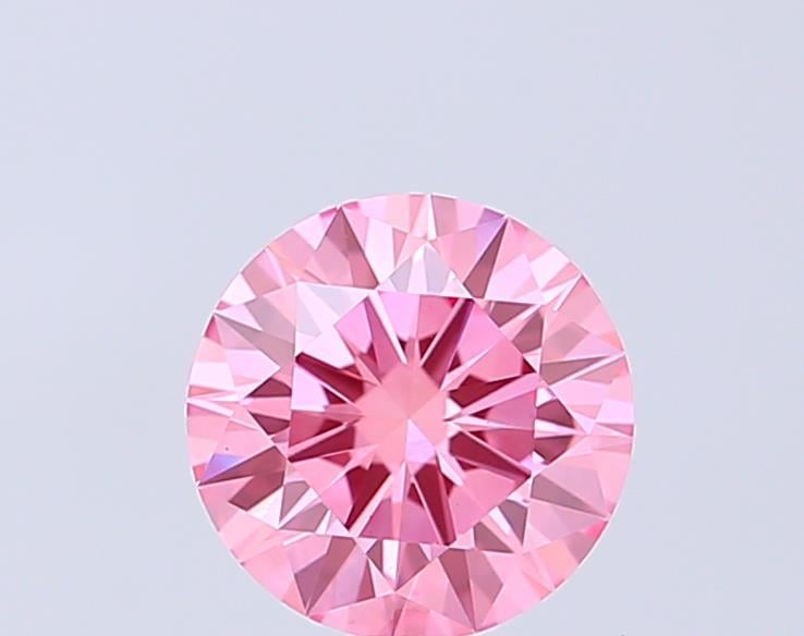 0.96 Ct. Fancy Vivid Pink Round Lab Grown Diamond
