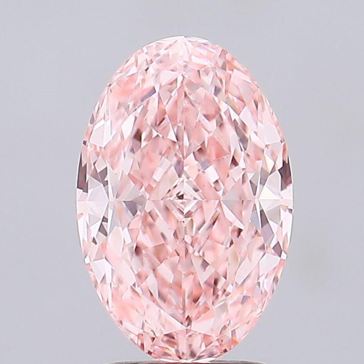 2.09 Ct. Fancy Vivid Pink Oval Lab Grown Diamond