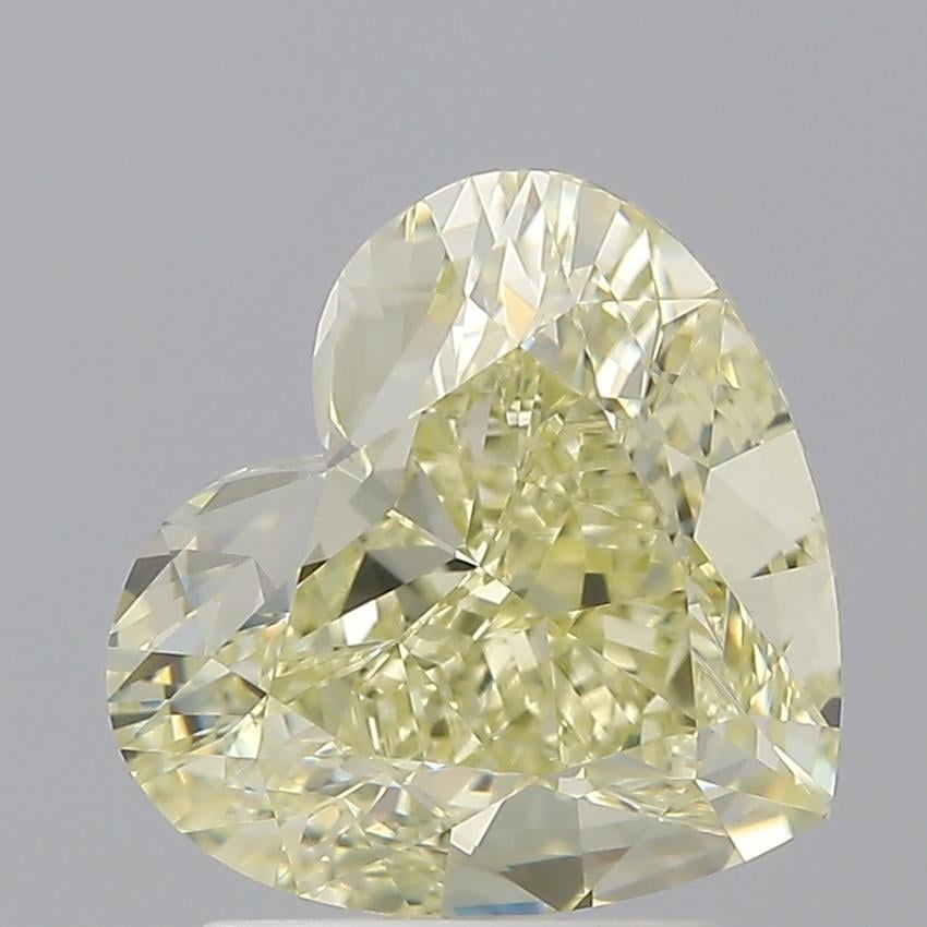 3.02 Ct. Fancy Light  Yellow Heart Diamond