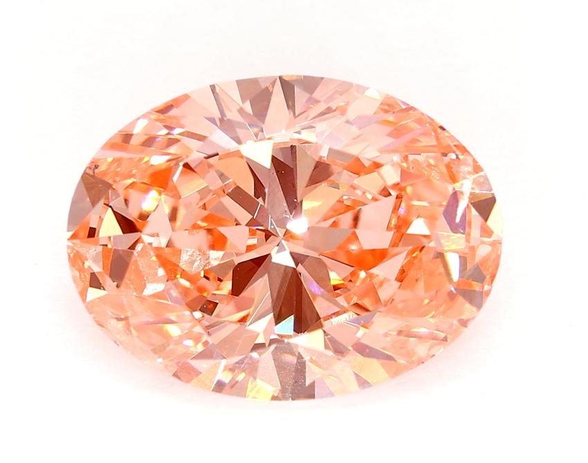 3.13 Ct. Fancy Vivid Pink Oval Lab Grown Diamond