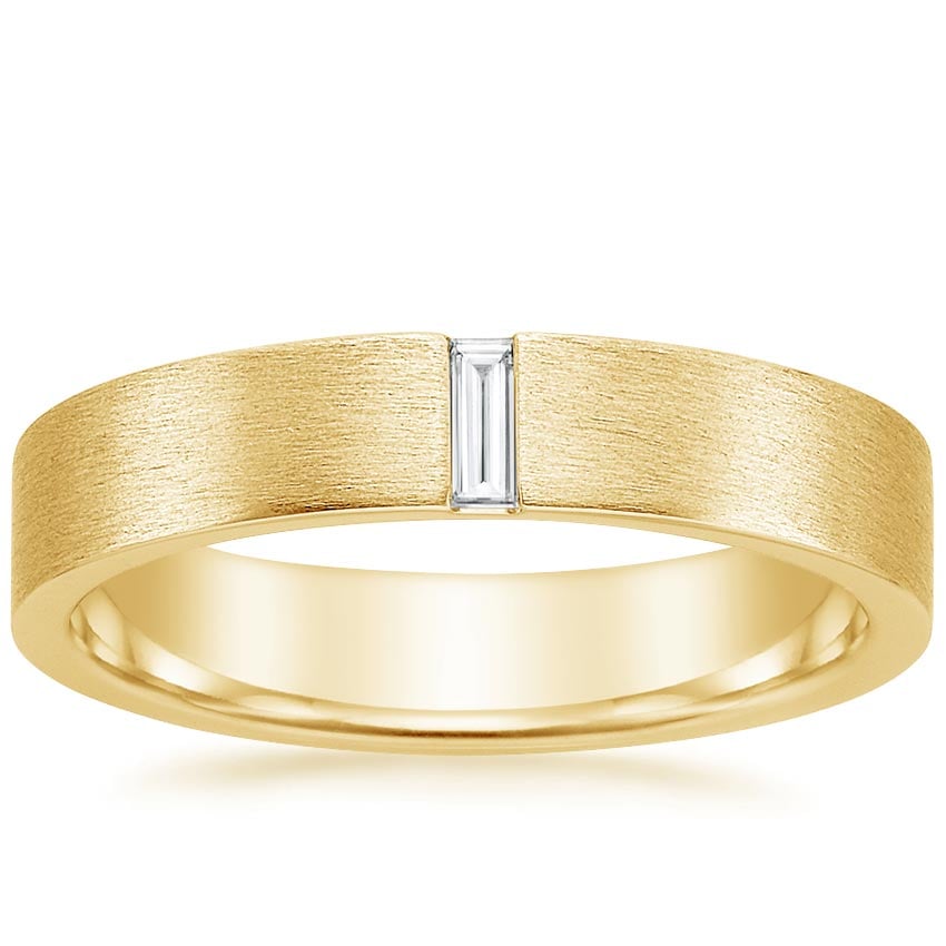 Apollo Diamond 4.5mm Wedding Ring in 18K Yellow Gold