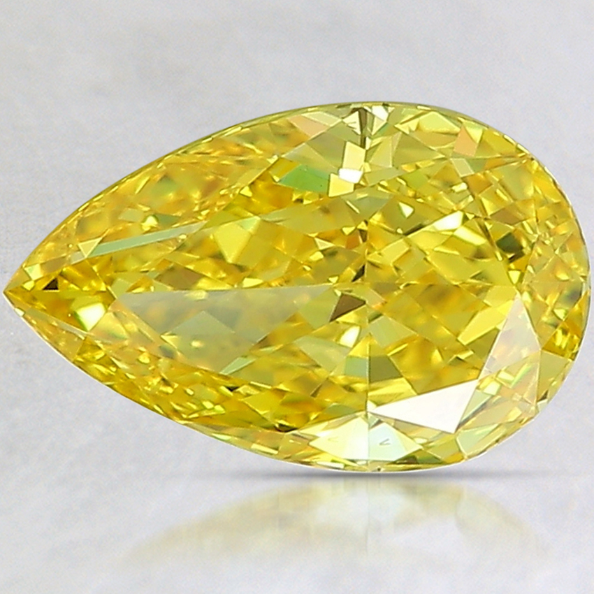 1.78 Ct. Fancy Intense Yellow Pear Lab Created Diamond