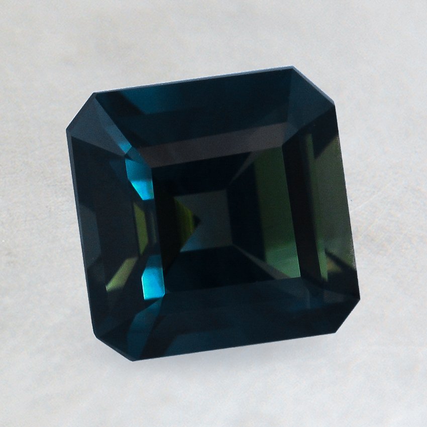 7mm Premium Teal Asscher Sapphire