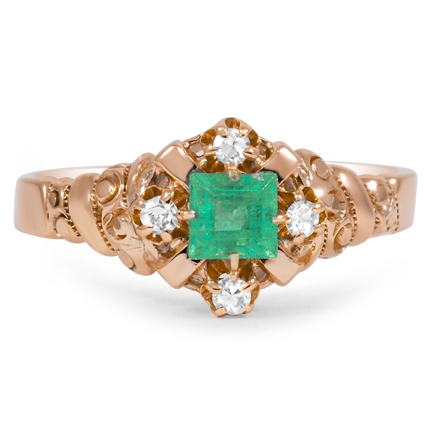 Victorian Emerald Vintage Ring