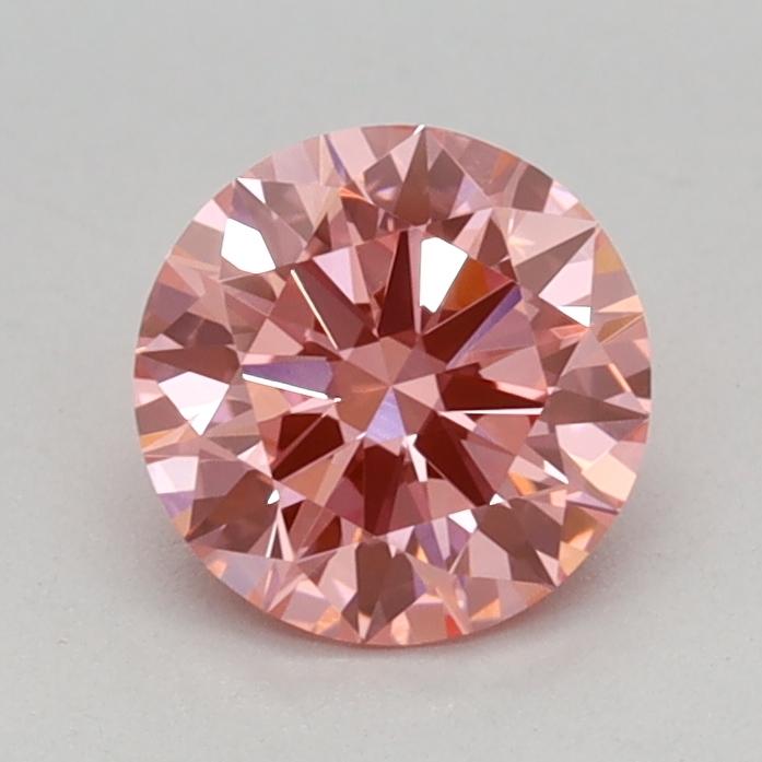 0.66 Ct. Fancy Vivid Pink Round Lab Grown Diamond