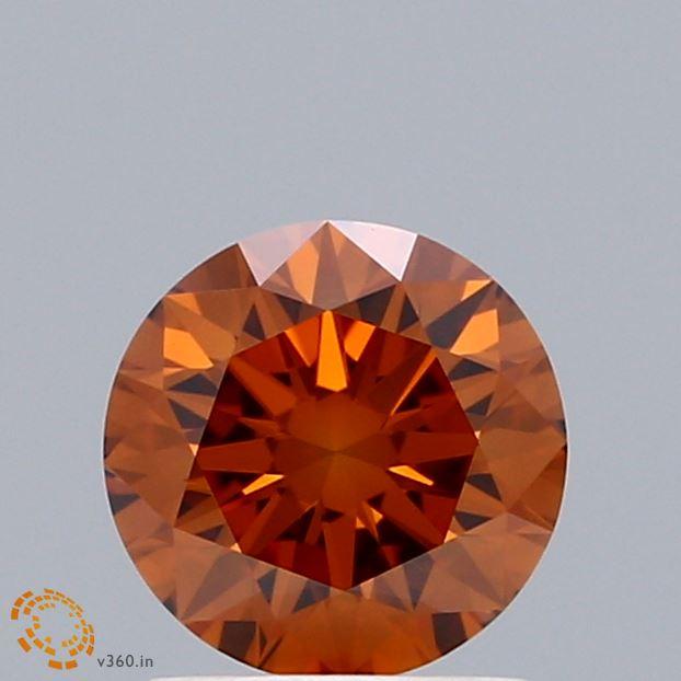1.01 Ct. Fancy Orange Round Lab Grown Diamond