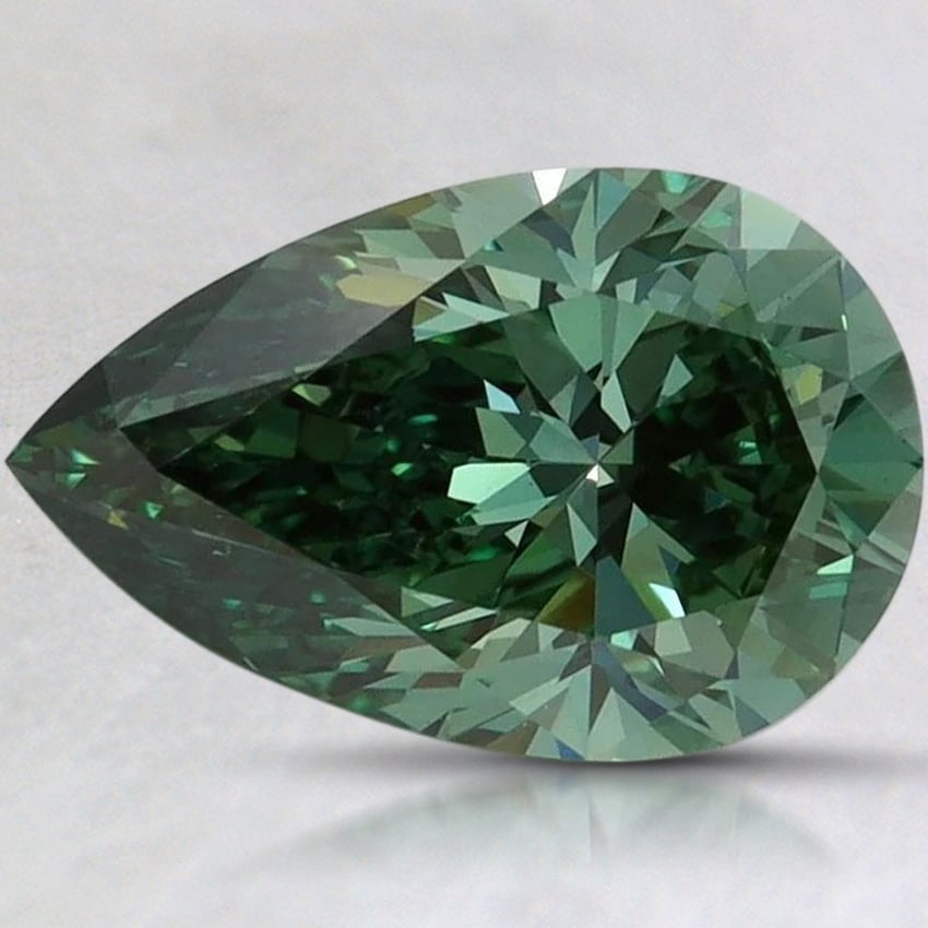 2.16 Ct. Fancy Vivid Pacific Green Pear Lab Grown Diamond