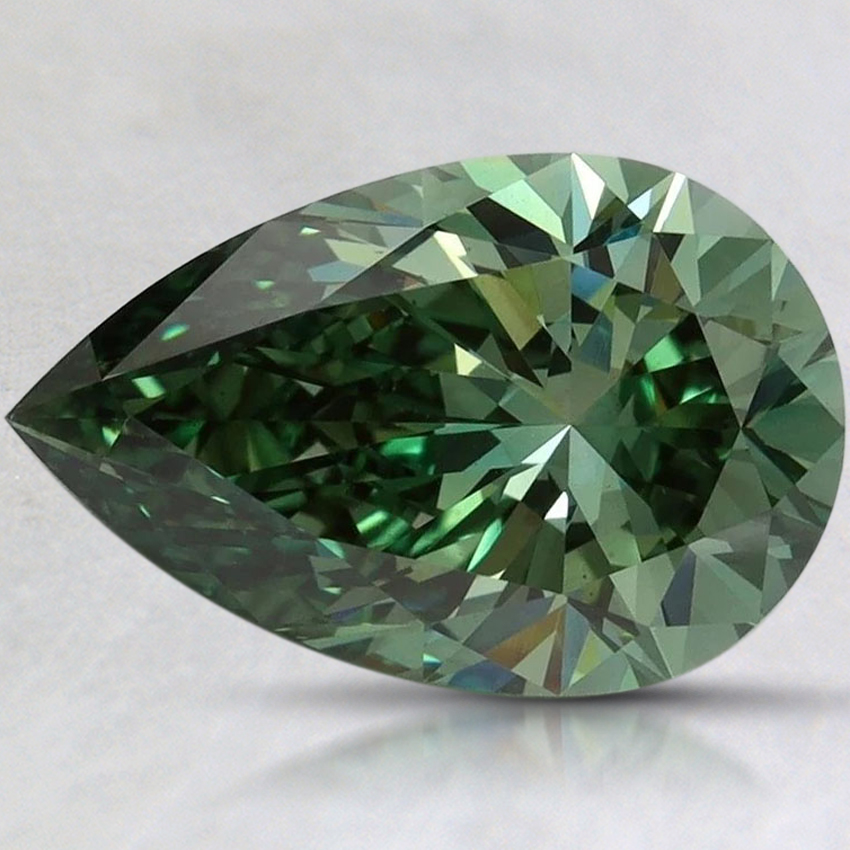 3.51 Ct. Fancy Vivid Pacific Green Pear Lab Grown Diamond