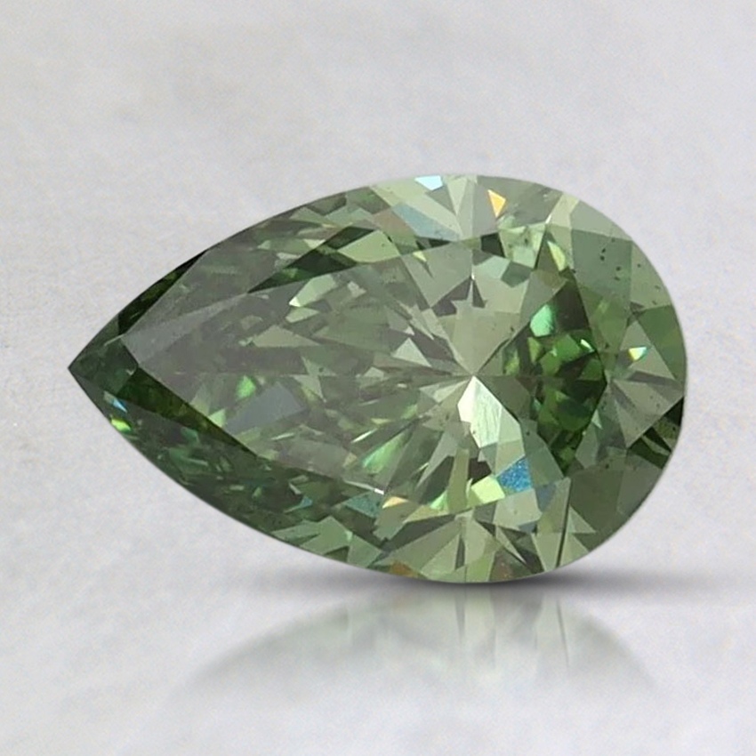 0.93 Ct. Fancy Vivid Green Pear Lab Grown Diamond