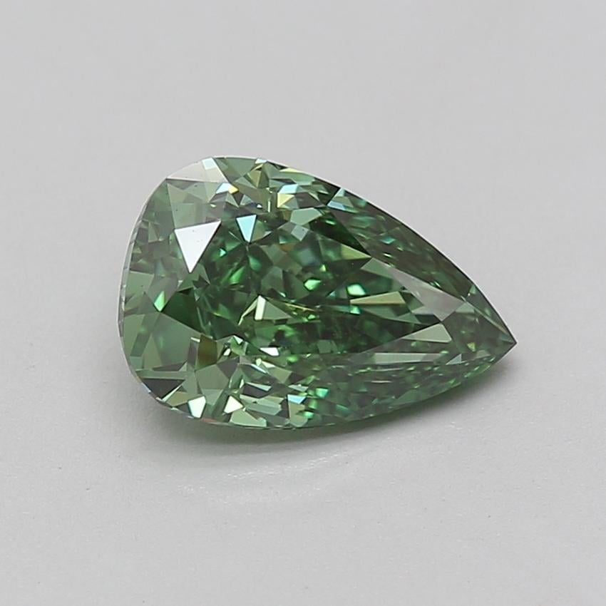 2.02 Ct. Fancy Vivid Green Pear Lab Grown Diamond